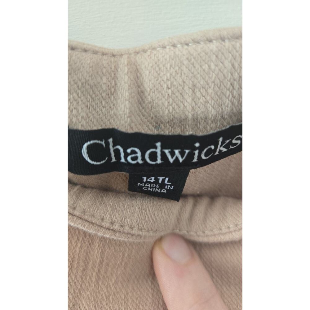 Chadwicks Women's Size 14 Tall Tan Pull-On Stretch Straight Leg Pants - Picture 2 of 3
